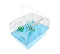 BUGUUYO Cage de Voyage pour Petits Perroquets avec Perchoir Distributeur Eau Boîte Alimentaire pour Perroquets Amours Utilisation Intérieure Extérieure