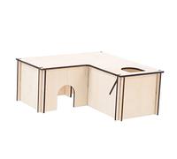 BUGUUYO Cage Dintérieur pour Hamster X X 10 Cm en Forme de L en Bois à Cellules Multiples Idéale pour Les Animaux de Compagnie