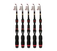 BUGUUYO Canne à Télescopique Portable Noire Accessoire Pratique pour Amateurs de Mer et Rivière Robuste et Ergonomique