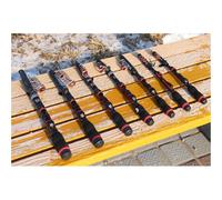 BUGUUYO Canne à Télescopique Portable Noire et Compacte pour Mer et Rivière Accessoire Pratique pour Amateurs