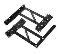 BUGUUYO Charnières à Ressort pour Cadres de Levage de Tables Basses Support de Levage Hydraulique Noir Système de Relevage Pliable Amortisseur à Gaz Quincaillerie pour Meubles