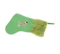 BUGUUYO Chaussette de Noël Verte Tricotée de Taille Importante avec Broderie Lettre K Décor Festif en Peluche Chaussette Décorative pour Cheminée et Fêtes Familiales