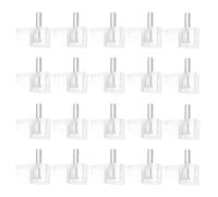 BUGUUYO Chevilles de Support D'étagère Surface Lisse sans Bavure en Plastique Transparent 3mm Lot de 20 pour Planches en Bois et Verre pour Meubles et Maisons
