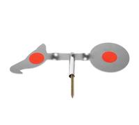 BUGUUYO Cible Métallique Rotative Robuste pour Tir Extérieur Grand Oiseau Automatique à Réinitialisation Cible Entraînement Portable pour Lance-Pierres et Fronde