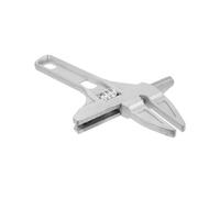 BUGUUYO Clé à Molette Réglable Alliage Aluminium Poignée Courte Outil de Plomberie Polyvalent pour Robinetterie et Sanitaire