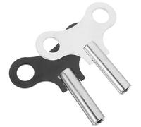 BUGUUYO Clés de Remontage Robustes en Acier Noir 44 MM Lot de 2 pour Horloges Murales et Horloges de Parquet Clés d'Horloge Pratiques et Résistantes à L'Usure pour Réparation et