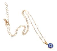 BUGUUYO Collier Amulette Yeux Bleus en Alliage, Style Turc, Pendentif