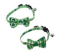 BUGUUYO Collier pour Chat pour La Saint-Patrick Lot De 2 Accessoires pour Animaux De Compagnie Fête Irlandaise