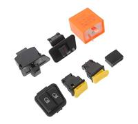 BUGUUYO Commodo de Clignotants de Guidon pour Moto 7 Pièces, Interrupteurs de Klaxon et Phare en Plastique et Alliage, Kit Compatible Motos et Scooters Chinois, Commande Multifonction