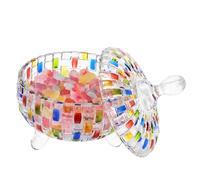 BUGUUYO Contrast Candy bocal a bonbon petit pot de bonbons biscuit mignons porte-bonbons en verre pot mignon grand bol en verre bonbonnière pour bureau caillot