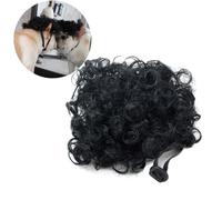 BUGUUYO Couvre-Chef De Perruque pour Animaux De Compagnie Accessoires pour Poils De Chien Cosplay Perruques pour Chiens Dame Halloween Accessoires De Poils d'animaux Costumes De Chien Noir
