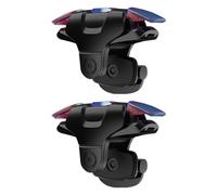 BUGUUYO Déclencheur de Jeu Mobile en Métal Noir Accessoire de Contrôleur Gauche/Droite Coussinets Silicone Antidérapants Compatible Téléphone Portable pour Expérience Gaming Améliorée