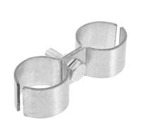 BUGUUYO Double Pipe Clamp Fixation Robuste à Clip pour Bateaux et Yacht Accessoire de Serrage Double Tube Support Polyvalent pour Tuyaux et Câbles Collier de Serrage Galvanisé Ømm