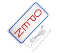 BUGUUYO Enseigne Néon LED Verticale Open USB Transparente Acrylique Signal Lumineux pour Boutique Restaurant Ambiance Douce et Visibilité