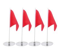 BUGUUYO Ensemble 4 Pièces Drapeaux de Golf en Acier Inoxydable Trous et Drapeaux pour Entraînement Putting Intérieur Extérieur Jardin Accessoires Golf Portables pour Précision et