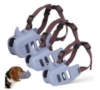 BUGUUYO Ensemble De 3 Muselières Souples pour Chien Anti-morsures Et Anti-aboiements Confortables pour Petits Chiens Réglables Et Robustes pour Le Toilettage des Animaux
