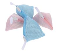 BUGUUYO Ensemble De Paquet à Linge En Filet 4 Pcs Pour Sous-vêtements Et Soutiens-gorge Polyester Respirant Lavage Délicat En Machine Voyage Couleurs Pastel