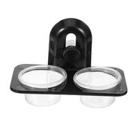 BUGUUYO Et Abreuvoir pour Reptiles Bol Alimentation pour Lézards Tortues Et Geckos Modèle à Vis Noir Double Compartiment