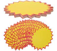 BUGUUYO Étiquettes de Prix Grand Format en Papier Cartonné 100 Feuilles Jaune Résistantes et Accrocheuses pour Affichage Publicitaire en Magasin ou Exposition Commerciale