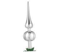 BUGUUYO Étoile Sapin Noël Argentée Décoration Sapin Noël Compacte et Ornement de Fête pour Maison Bureau Boutique et Restaurant Ambiance Festive