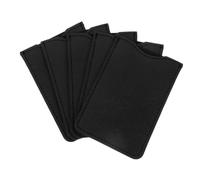 BUGUUYO Étui à Peigne En Pu Noir Texturé Lot De 5 Protections Souples Pour Peignes Courts Poche De Rangement De Voyage Polyvalente Pour Usage Personnel