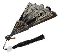 BUGUUYO Éventail Pliant à Main Brodé avec Glands Éventail Oriental Élégant pour Danse et Décoration Ventilateur Portable Pratique pour Photographie