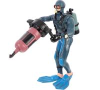 BUGUUYO Figurine Décorative Facile à Bleu Plongeur pour Aquarium en Abs, Forme Réaliste pour Décoration de Paysage et Scènes sous-Marines