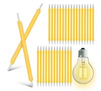 BUGUUYO Filament LED Dur 100 Pièces LED 3V 38mm 120mA Éclairage Chaud 2700K Décoration Intérieure Ampoules De Remplacement