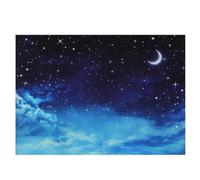 BUGUUYO Fond Photo Nuit Étoilée 210x150 Cm en Tissu Bleu, Décor de Fête et Bannière Arrière-Plan pour Anniversaire, Accessoire Photo Suspendu pour Studio et Événements sous Ciel Étoilé
