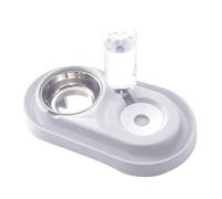 BUGUUYO Fontaine à Eau Automatique pour Animaux Distributeur Double pour Et Chiens Bol Anti-Splash avec Bouteille Intégrée Design Créatif Et Pratique Beige