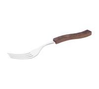 BUGUUYO Fourchettes de Couvert en Acier Inoxydable avec Manche en Bois, 4 Pièces, Fourchettes pour Salade, Usage Facile et Sécurisé, Adaptées pour Dîner et Service en Restaurant