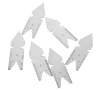 BUGUUYO Jeu de 3 Calibres de Centrage en Acier Inoxydable pour Filetage 55° et 60°, Jauges de Mesure Métrique et Impériale Précises, Outil Industriel pour Atelier D'usinage et