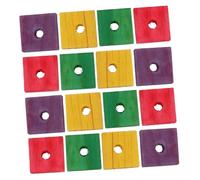 BUGUUYO Jouet à Mâcher pour Perroquets en Copeaux de Bois 50 Pièces DIY Multicolore, Jeu Éducatif pour Calopsittes et Perruches, Matériel Sûr pour Petits Oiseaux, Couleur Aléatoire