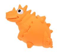 BUGUUYO Jouet Couineur Interactif en Latex pour Chien Moulé en Coquille Dœuf À Mâcher pour Petits Et Moyens Chiens Orange