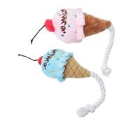 BUGUUYO Jouet en Peluche pour Chien à Couineur 2pcs Design De Glace Jouet Interactif pour Animaux De Compagnie Fournitures pour Chiens pour Chiots
