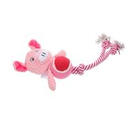 BUGUUYO Jouet Peluche pour Chien Forme De Cochon Jouet à Mordre avec Sifflet Intégré pour Petits Chiens Et Favorise Jeu Interactif Dentaire