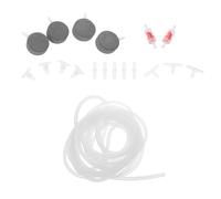 BUGUUYO Kit Accessoires Pompe à Air pour Aquarium Tuyau D'oxygène 5 M, Ventouses, Clapet Anti-Retour, Raccords Droits T en Plastique Oxygénation Aquarium Eau Douce et Eau de Mer