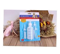 BUGUUYO Kit Biberon pour Animaux d'allaitement 60 ML Goupillon, Matériau Alimentaire Sûr, Ensemble 4 Pièces pour Chiots, Chatons Et Petits Animaux De Compagnie