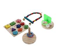 BUGUUYO Kit De Jouets Éducatifs pour Oiseaux 4 Pièces Jouets pour Perroquets Balançoire Basket- pour L'activité Physique Cérébrale des Oiseaux