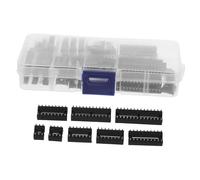 BUGUUYO Kit de Supports Ic Dip à Broches Noir Jeu de Douilles pour Remplacement Connecteurs Broches Durables pour DIY Circuits Intégrés