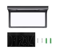 BUGUUYO Lampe Solaire pour Plaque de Porte LED 6000k, Éclairage Mural Extérieur Abs-pc, Panneau D'adresse Lumineux pour Maison, Numéro de Porte Solaire, Applique Murale Étanche pour