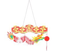 BUGUUYO Lanterne Dragon Chinoise 50 CM en Papier Étanche pour Nouvel An Chinois Décoration Suspendue Traditionnelle pour Fête du Printemps et Ambiance Festive