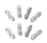 BUGUUYO Lot de 10 Clips Câbles Double Pince M5 en Acier Inoxydable, Clips à Selle Duplex pour Câble Métallique, Fixation Sécurisée pour Levage, Usage Industriel et Extérieur