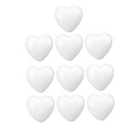 BUGUUYO Lot de 10 cœurs en mousse en forme de cœur 2,4 x 2,4 x 1 pouces Figurines en polystyrène pour travaux manuels, décoration de mariage et de Saint-Valentin, pour l'artisanat et les projets