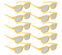 BUGUUYO Lot de 10 Lunettes 3D Jaune pour Films et Jeux Vidéo, Verres Stéréoscopiques Légers Compatibles PC et Home Cinéma, 13,4 X 13,2 X 3,8 Cm, Fatigue Oculaire, Usage