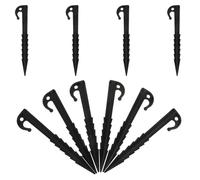 BUGUUYO Lot de 10 Piquets de Tente en Plastique Noir 146 CM Piquets de Fixation Résistants au Vent pour Camping pour Sol Herbeux et Décorations Extérieures Accessoires Outdoor