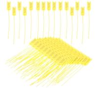 BUGUUYO Lot de 100 Attaches de Câbles Autobloquantes Jaunes 19 CM pour Étiquettes Fixations Anti-Contrefaçon et Signalétique Adaptées Atelier Bureau et Usage Industriel