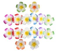 BUGUUYO Lot de 16 Barrettes à cheveux à fleurs, pince à cheveux hawaïenne en forme de fleur, en EVA et métal, se cachent dans les cheveux ou les vêtements, pour femmes, Couleur Aléatoire