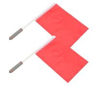 BUGUUYO Lot de 2 Drapeaux d'Arbitre Rouge Détachables en Tissu pour Signalisation de Match Drapeaux de Commandement Portatifs Multifonctionnels pour Événements Sportifs et Sécurité de