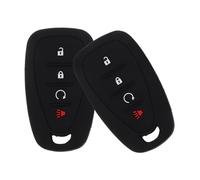 BUGUUYO Lot de 2 Étuis en Silicone pour Clé de Voiture Compatible Véhicule Xl, Protection Antidérapante, Coque Souple Noire à Points Blancs, Accessoire Clé Télécommande 4 Boutons